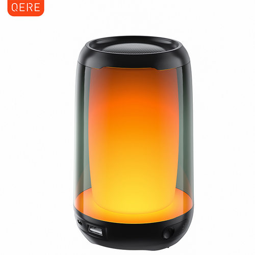 新款QERE HF22无线蓝牙音箱七彩LED灯便携式立体声两套串联
