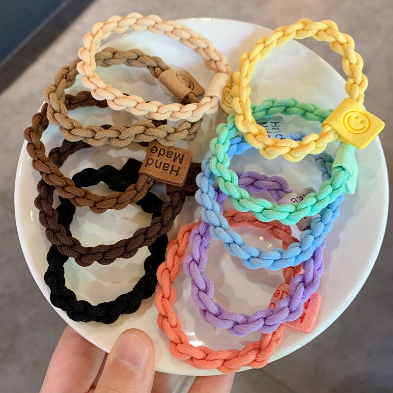 minibaby编织女童高弹发圈
