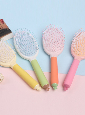 按摩梳子红气垫梳女士防打结气囊梳网卷发棒梳子小萝卜美发