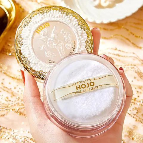 蜜粉HOJO8088轻薄散粉防水定妆粉大容量细腻定妆持久天使光感彩妆