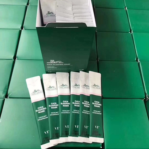 VT老虎面膜修护韩国薇缔积雪草淡化痘印绿水鬼睡眠免洗20片装
