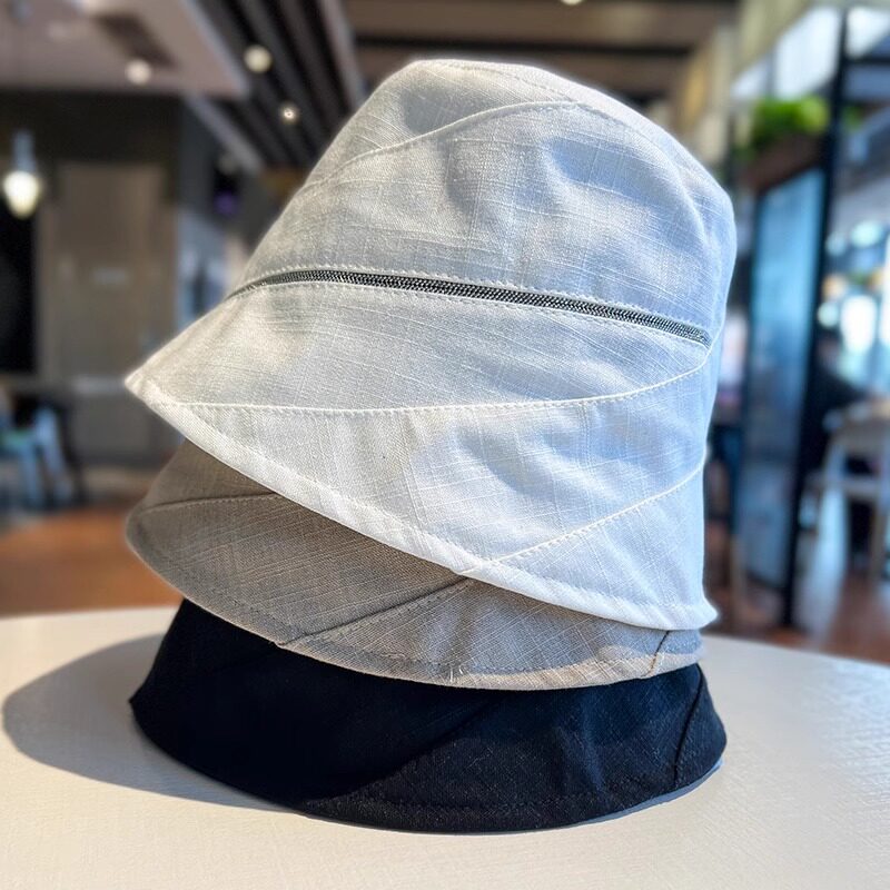 日系水桶帽子女百搭显脸小夏遮脸帽子