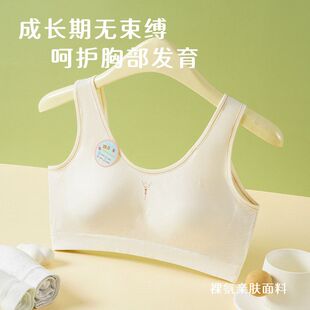 初中高中生运动防震背心女学生大胸显小固定杯发育期少女内衣