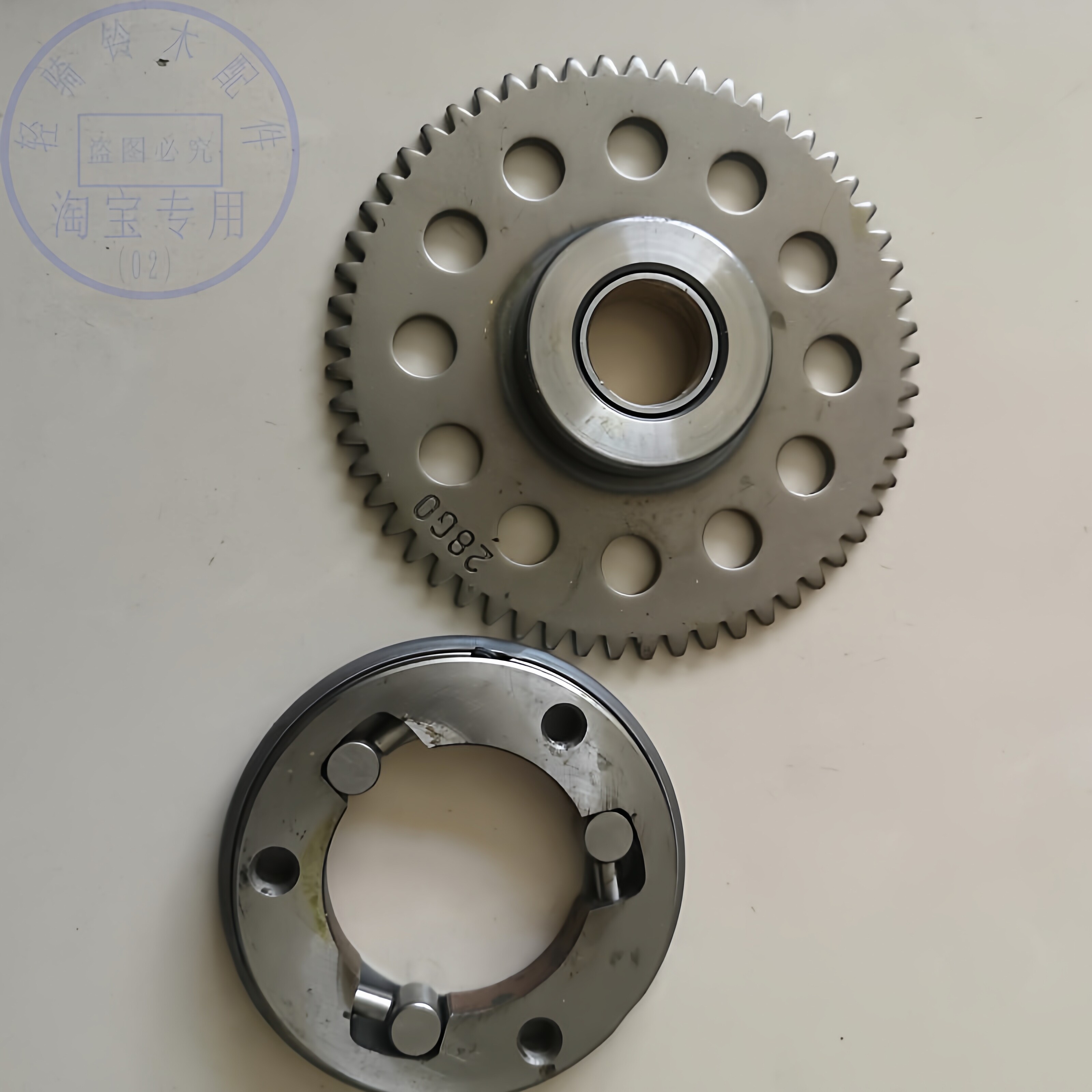 适用铃木骏驰GT125X超越离合器国三摩托QS125-5启动盘电启动齿轮