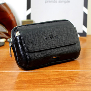 6.4寸手机包套 6.3 包利登真皮穿皮带手机腰包老人手机包4.7 5.5