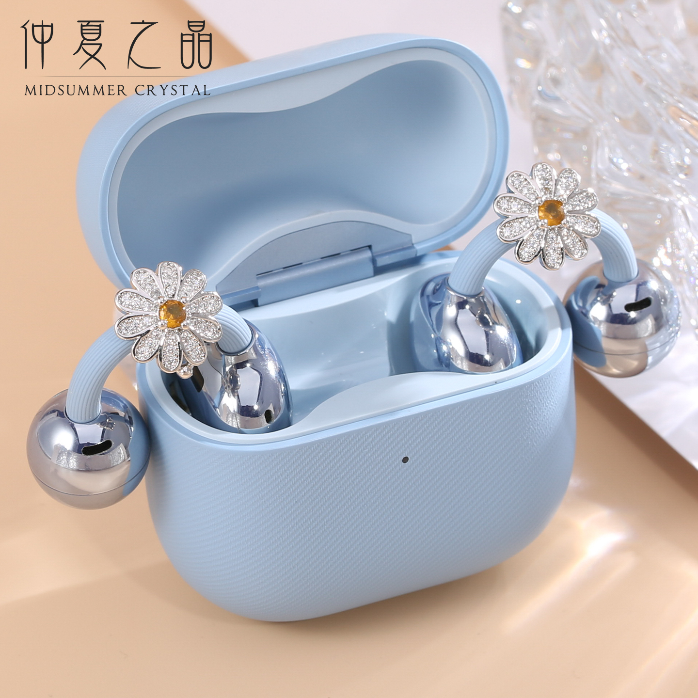 仲夏之晶耳夹式耳机钻扣免拆可盖