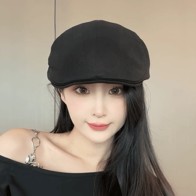 鸭舌帽反戴显脸小网红黑色时尚