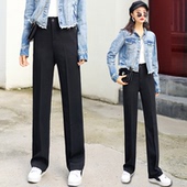 裤 工作服裤 微阔腿西装 垂感窄版 女春夏 子上班面试黑色直筒职业正装