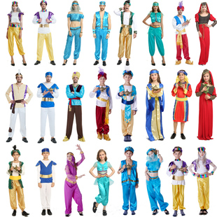万圣节阿拉伯拉丁王子cosplay节日儿童男化妆舞会表演出服装饰