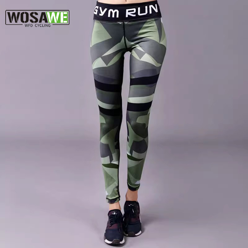 沃萨维迷彩高腰瑜伽显瘦打底裤