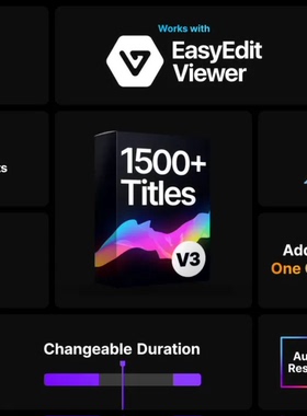 EasyEdit Viewer扩展脚本预设-Titles Pro v.3标题文字效果特效
