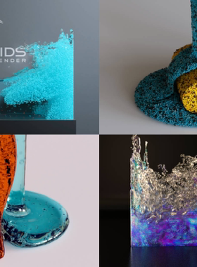 Blender 流体模拟插件 FLIP Fluids中文汉化插件WIN/MAC脚本预设