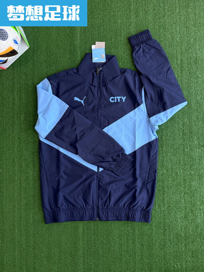 曼彻斯特城球员版拉链外套