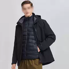 Three-In-One Detachable Liner Autumn and Winter Outdoor Windproof, Waterproof and Warm Men's Jacket, down Jacket and Jacket