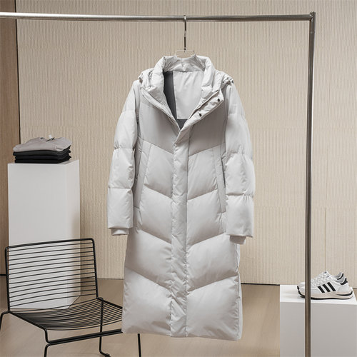 库存 尾货 巨厚行走的羽绒被白鸭绒男子中长款户外保暖防风羽绒服
