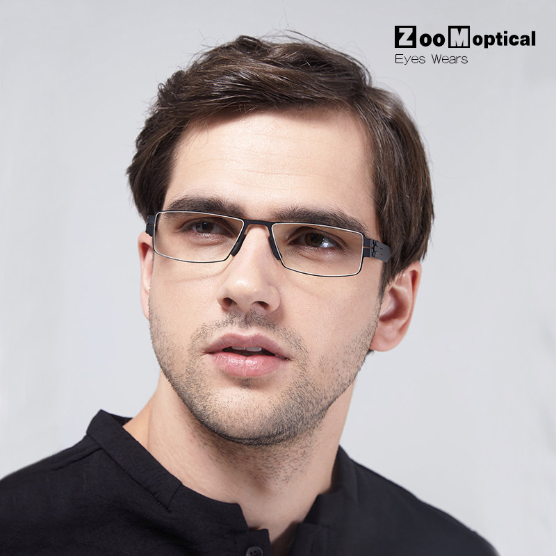 进口钢片全框超轻记忆眼镜架眼镜框近视男款秒杀纯钛配镜近视眼镜
