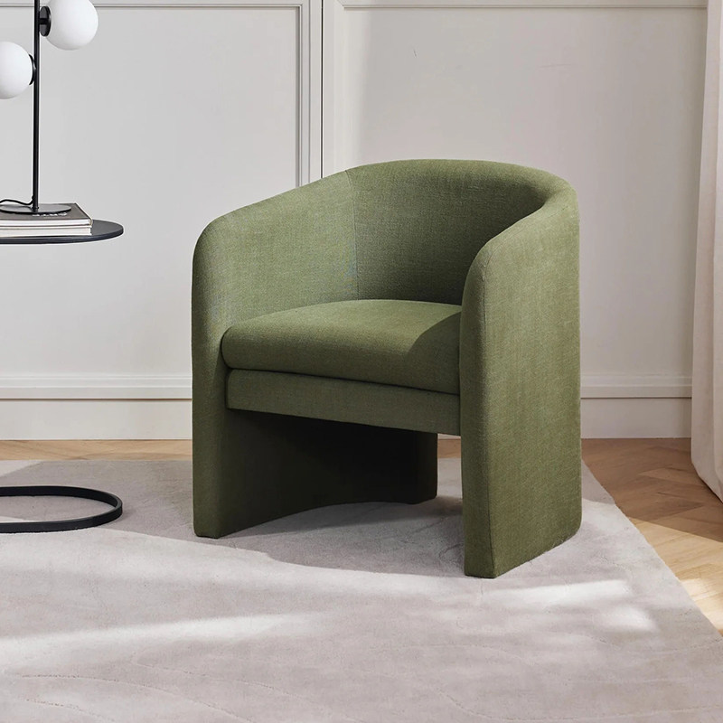 北欧轻奢单人休闲沙发椅现代简约客厅阳台接待洽谈椅子卧室书桌椅