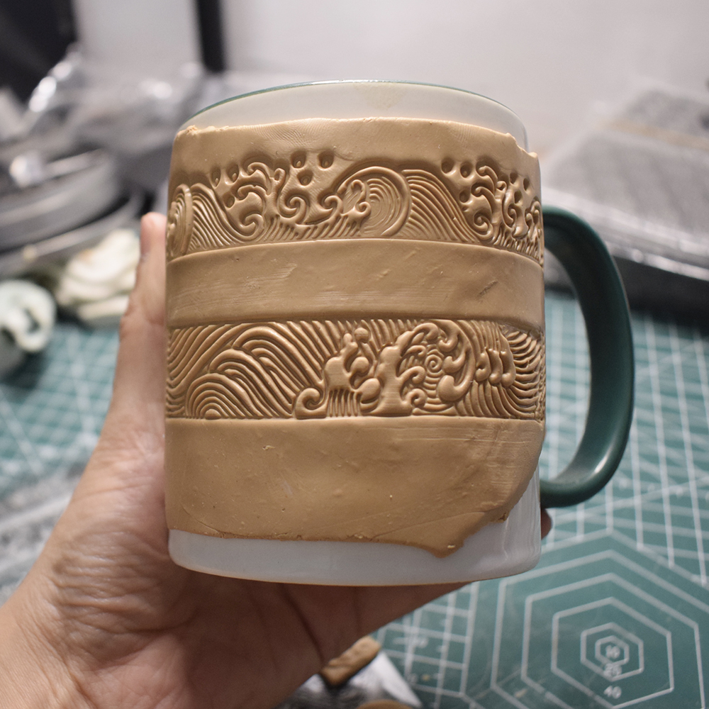 软陶耳环制作压花模具浮雕印模