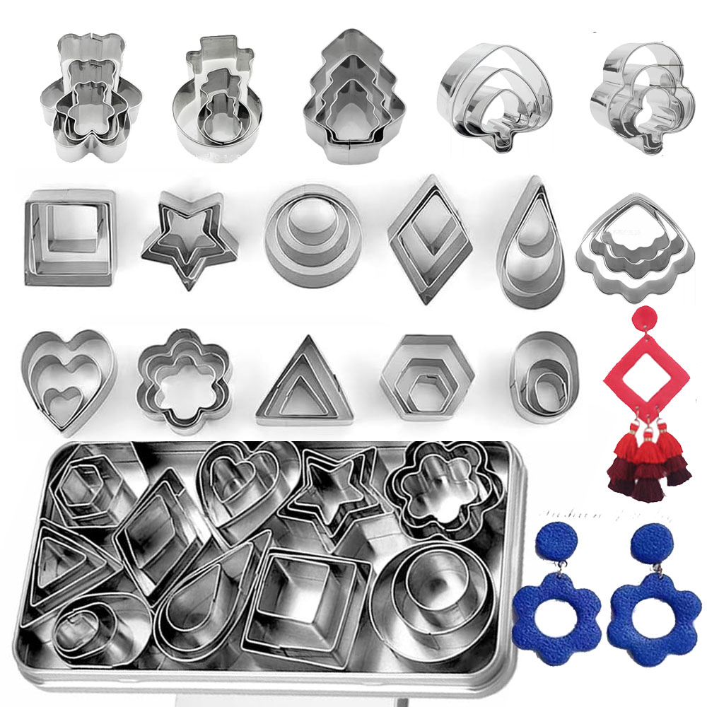 多款几何软陶耳环切模