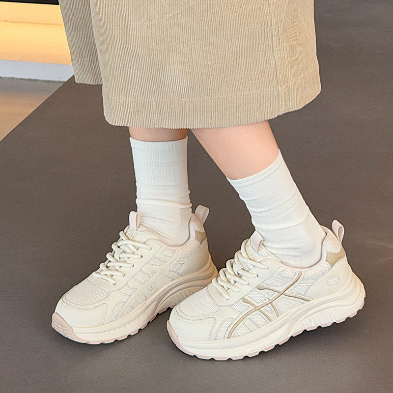 老爹鞋女显脚小2026春季新款鞋子厚底软底女款小白鞋运动鞋休闲鞋