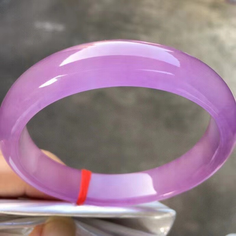 源头珠宝玉石冰糯种翠玉翡翠手镯紫翡帝王紫罗兰艳紫手镯玉镯福镯