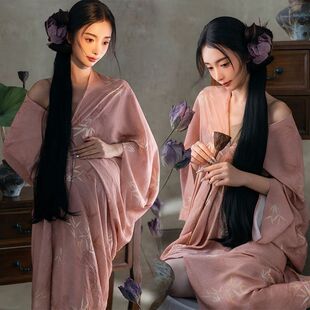 新中式晨袍旗袍中国风黄色无袖复古改良连衣裙影楼孕妇气质摄影服