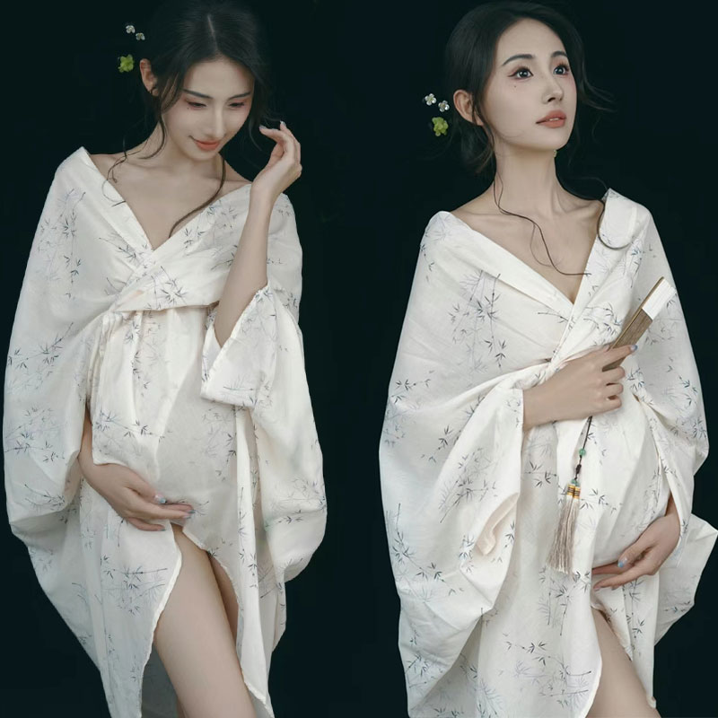 孕妇新中式水墨和服影楼写真服