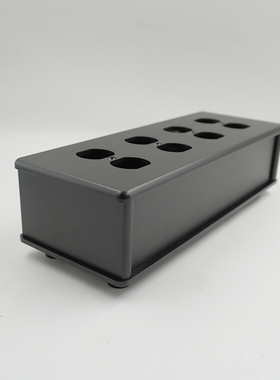 3206美标电源插座 铝合金机箱 黑色 8位 排插DIY 电源接线盒