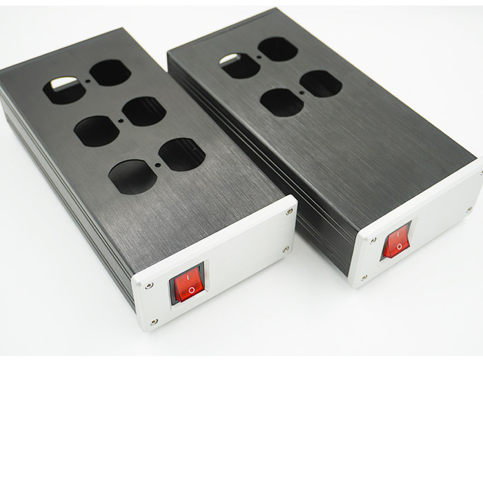 118黑色 音响电源美标插座外壳 电源滤波器机箱 功放机箱