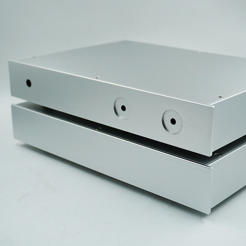 375喷砂铝外壳全白前级功放机箱