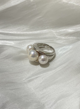 muer沐耳天然爱迪生淡水珍珠戒指