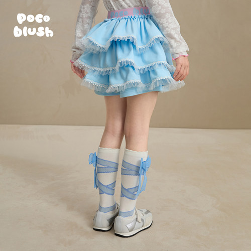 芭蕾与天鹅蕾丝裙短裤女童夏季