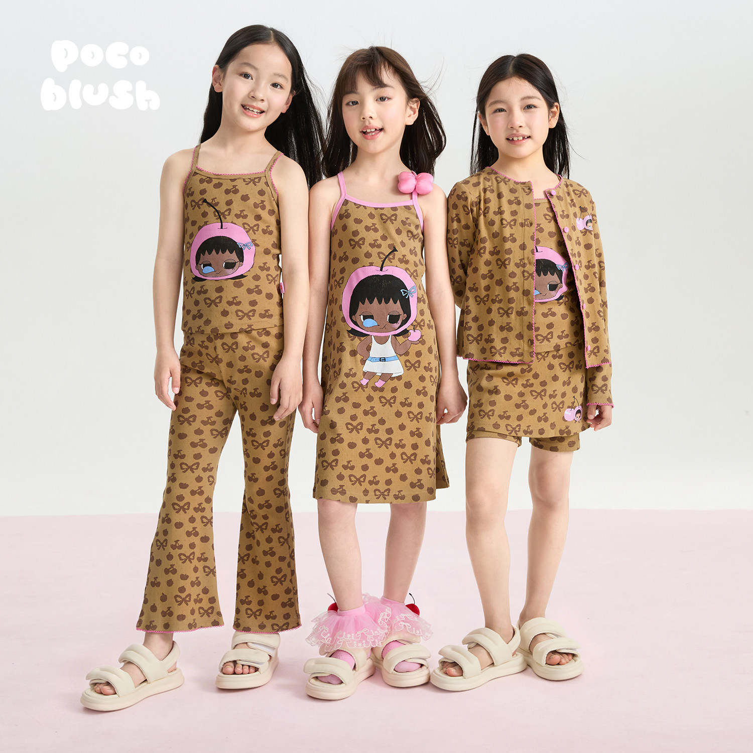 【POPO和COCO】针织吊带套装女童