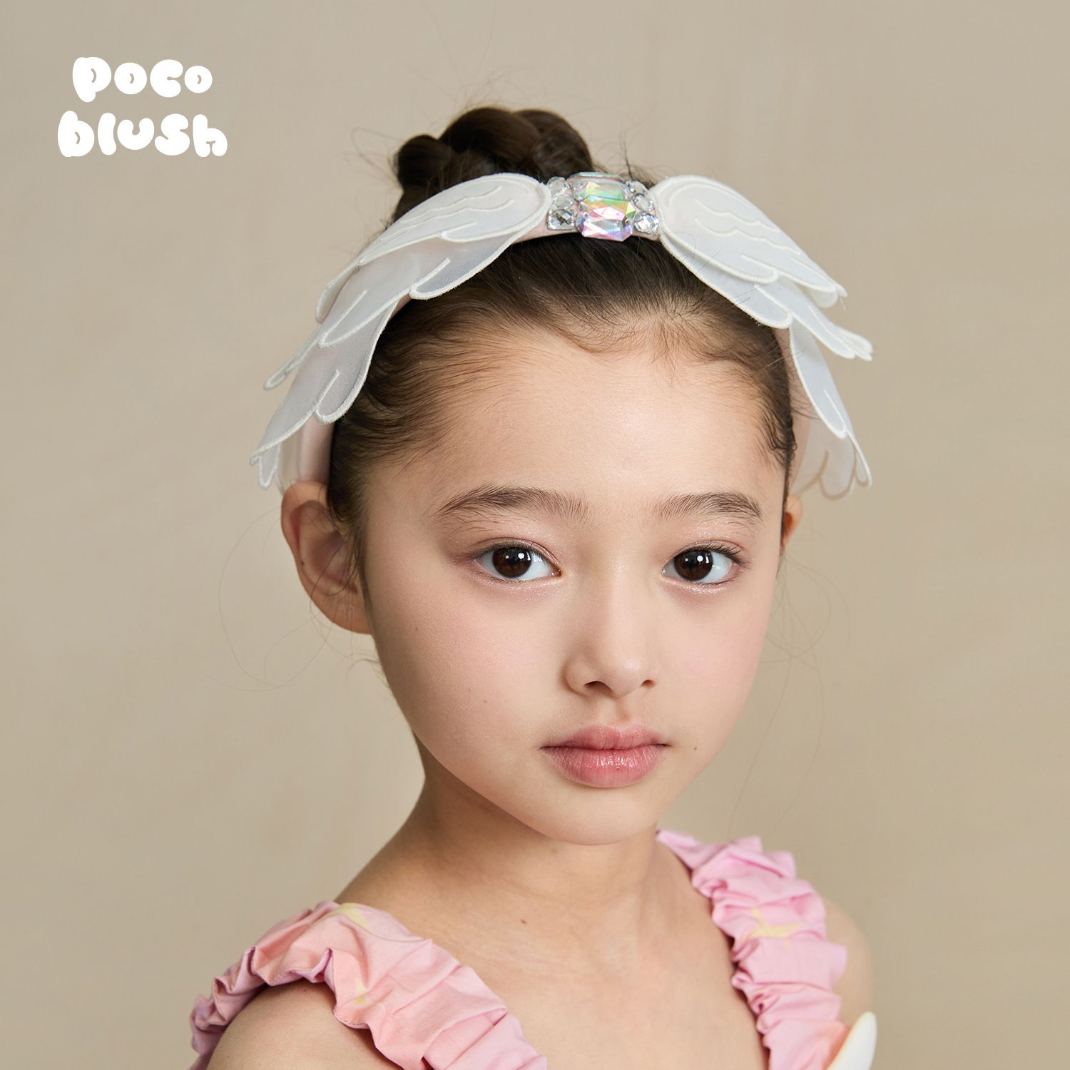 天鹅蕾丝钻石发箍女童夏发饰发卡