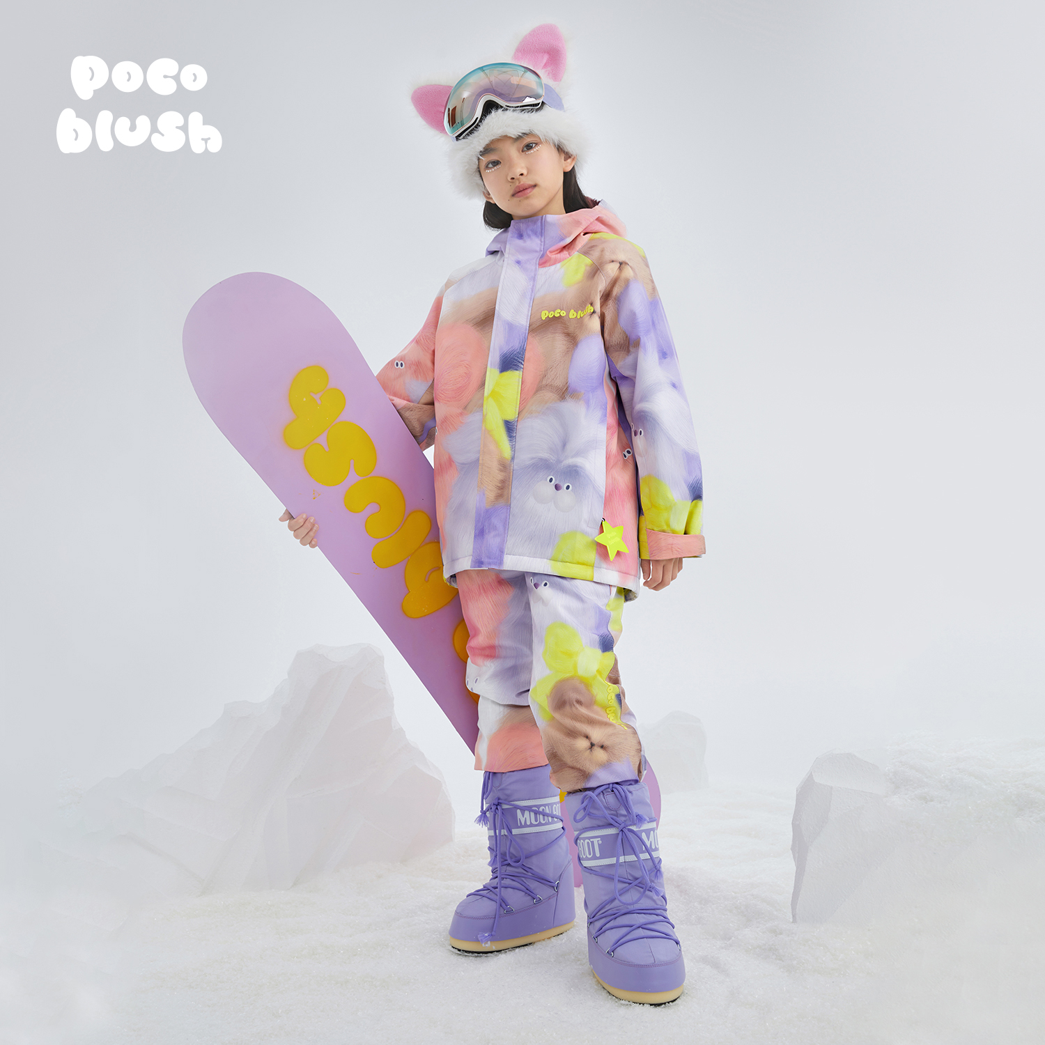 pocoblush毛绒玩具加厚滑雪服