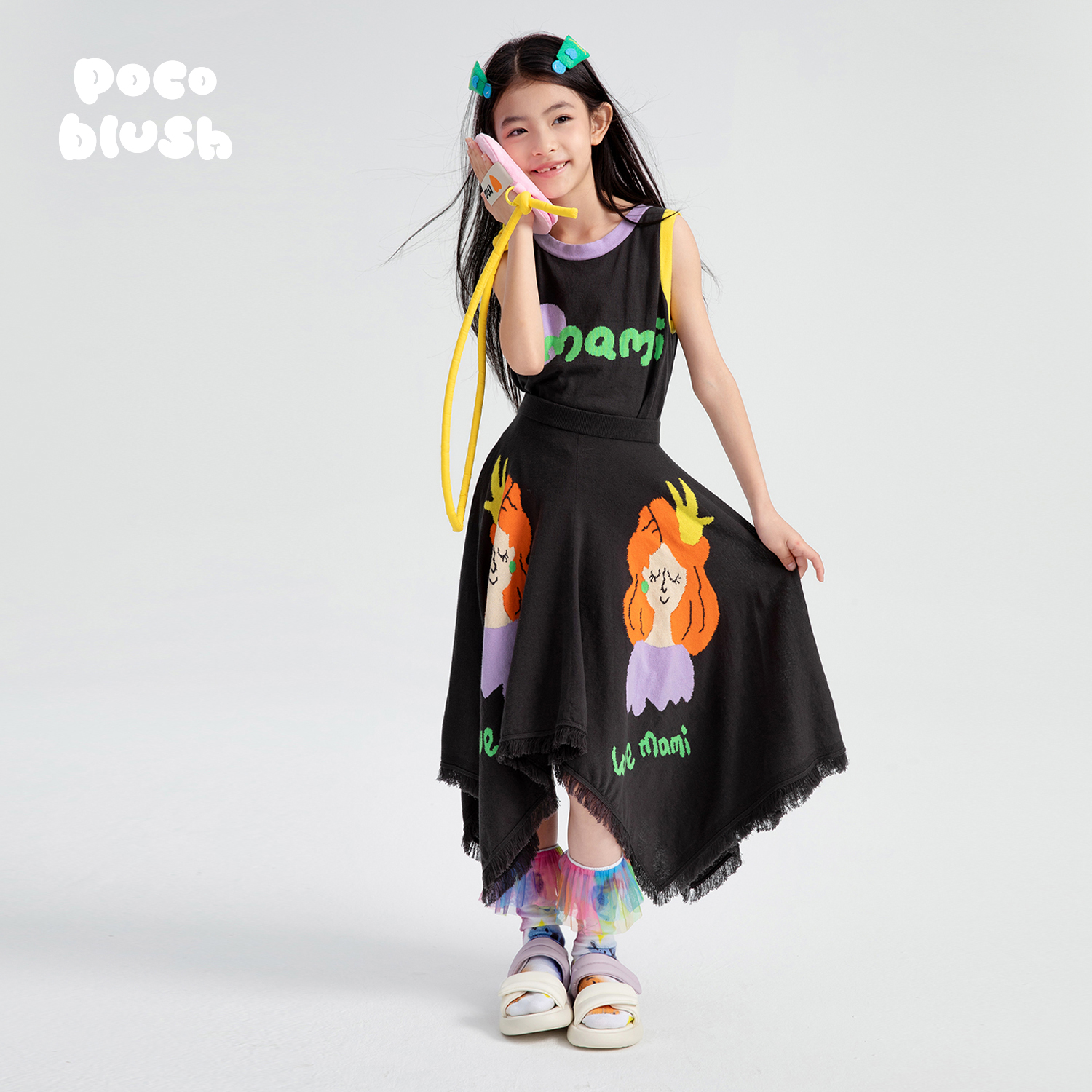 pocoblush妈妈的样子针织背心裙
