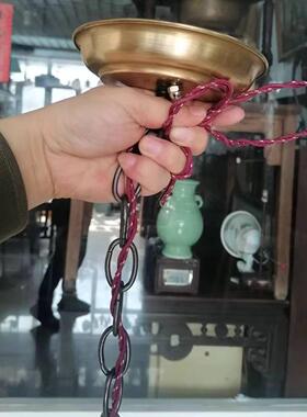 老上海精美怀旧装饰吊灯 玻璃灯罩复古铜吊灯 2025001