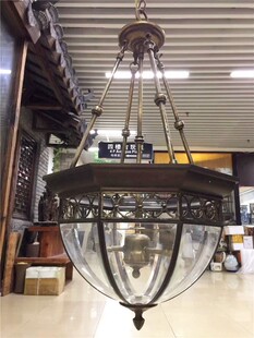 需一对拍两个 老上海全铜老吊灯一对 1780 个 2026267 直径35cm