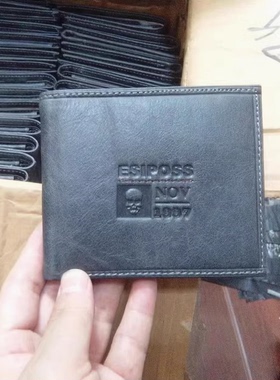 清仓男士真皮钱包横款灰色短款皮夹男式头层牛皮薄款软皮耐磨钱包