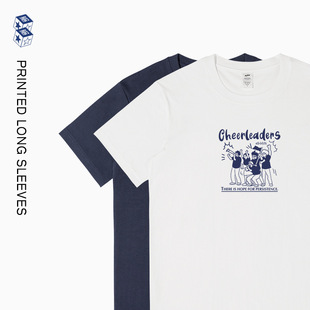 广州惠本服饰有限公司t恤男夏日系宽松纯棉潮牌印花体恤重磅230g
