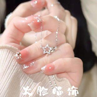 五角星项链女夏季小众设计感星星劲链轻奢简约许愿星星锁骨链