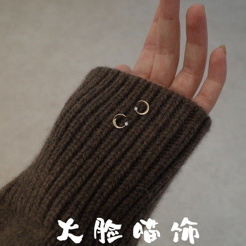 925纯银针月亮美少女战士耳钉耳环