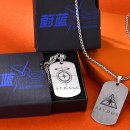 创意潮饰品定制 夏莱二次元 蔚蓝档案项链 千禧年阿拜多斯军牌吊坠