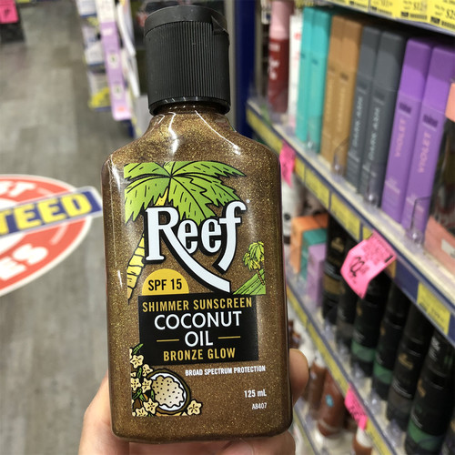 现货速发 澳洲reef美黑助晒油椰子油快速日晒提亮光泽保湿SPF15