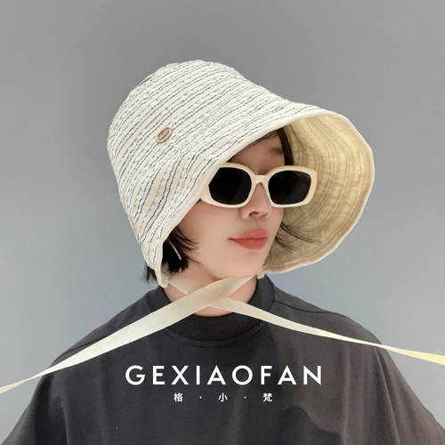 春夏新款女大帽檐时尚百搭渔夫帽