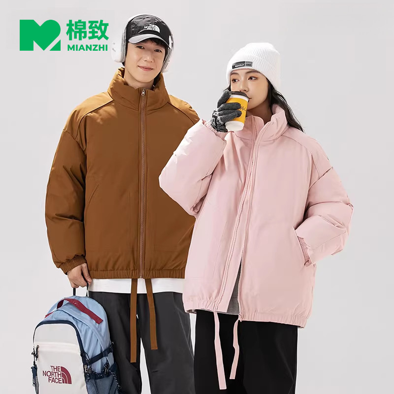 棉致秋冬情侣风小清新时尚百搭宽松保暖棉衣外套MYJ
