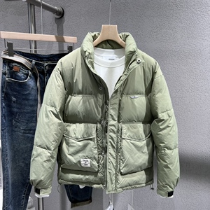 男士立领短款羽绒服2023冬季新款青年流行超轻保暖90白鸭绒外套男