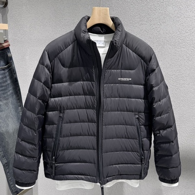 男士轻薄款立领羽绒服2025冬季新款青年流行短款修身90鸭绒外套男