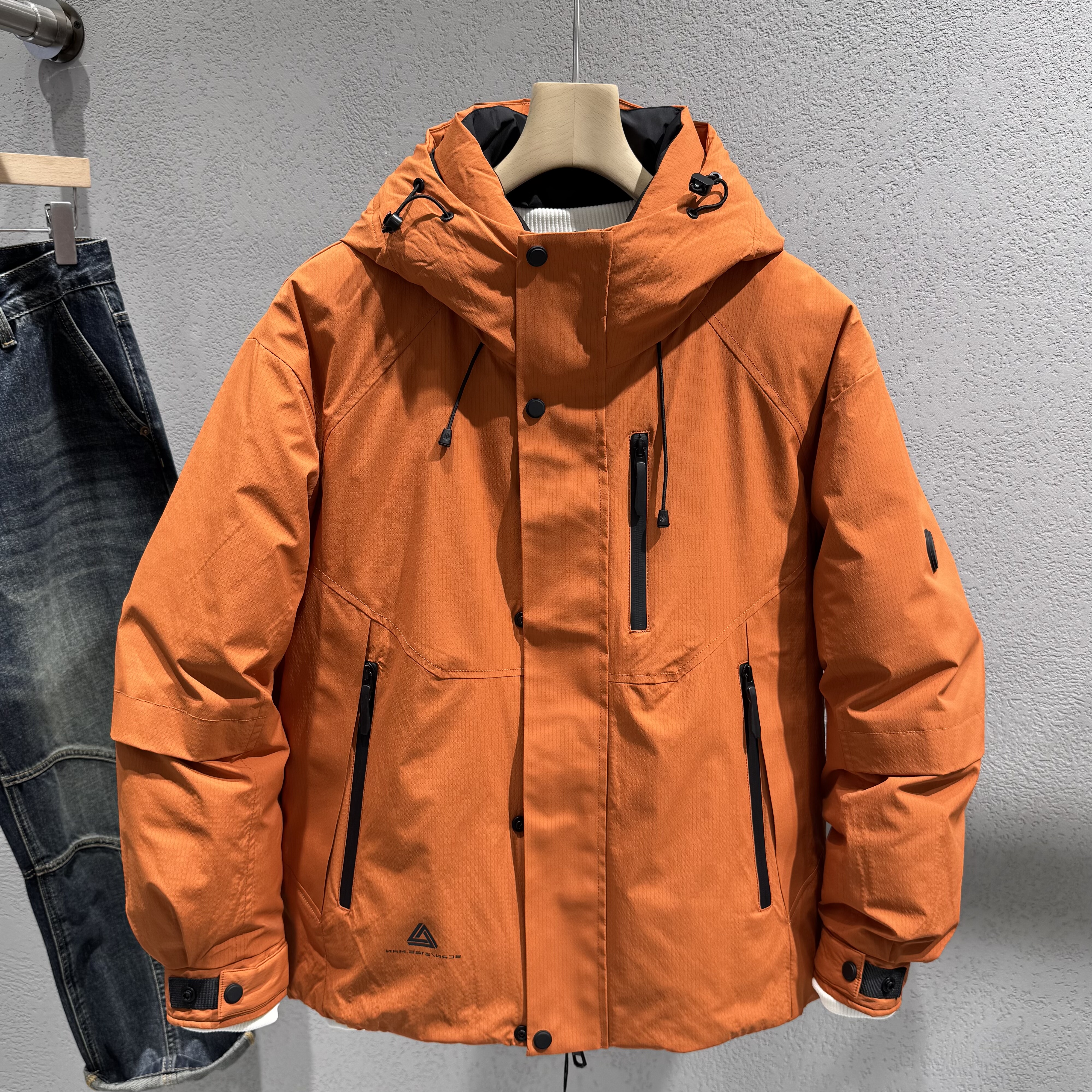 男士连帽羽绒服2025冬季新款青年流行休闲保暖90白鸭绒冲锋衣男