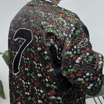 美潮SS26 KIMONO BASEBALL JERSEY花卉提花棒短袖球服 男女同款